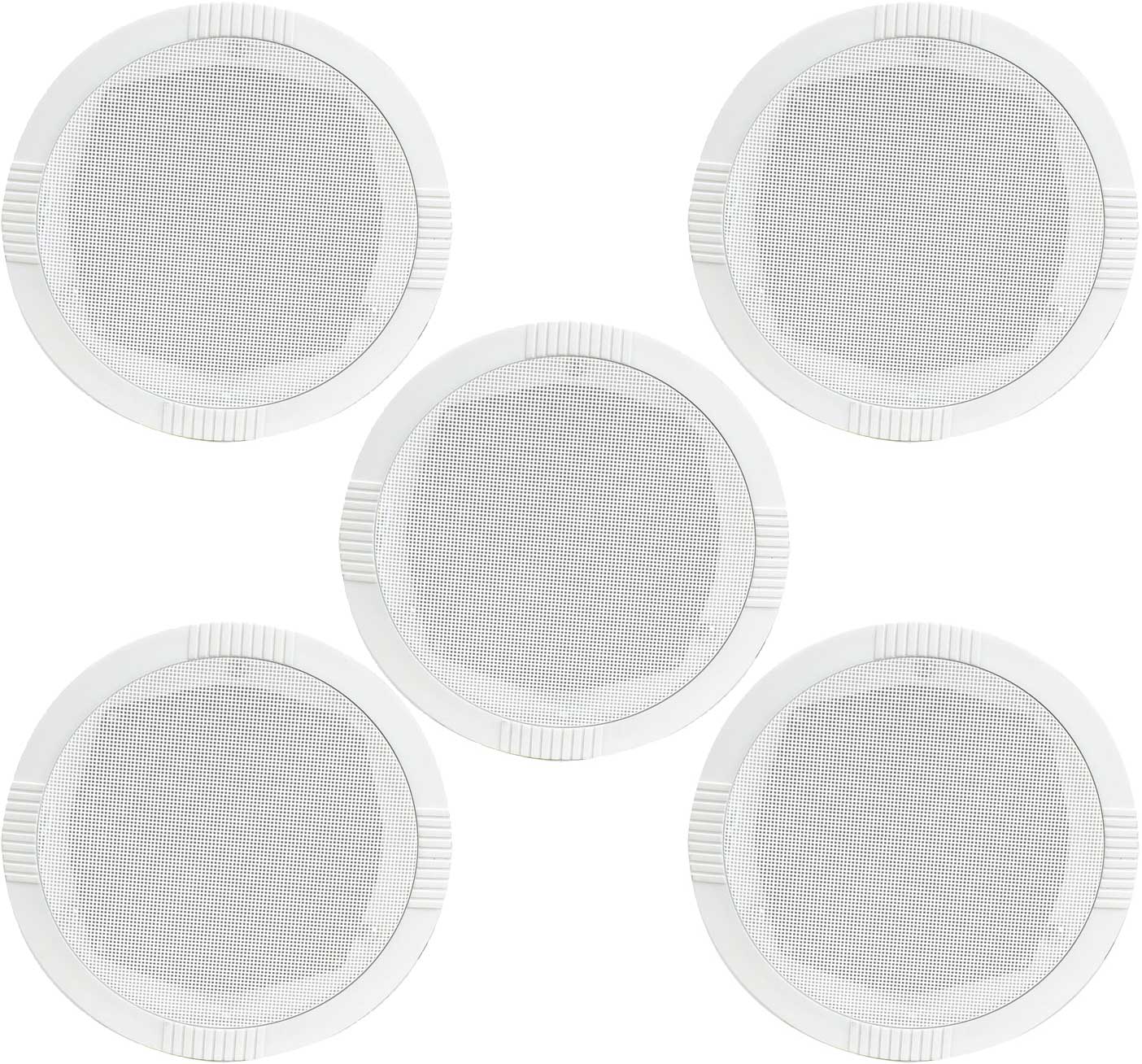 5x in Ceiling Wall Surround Sound Speakers &Cables 100.031B