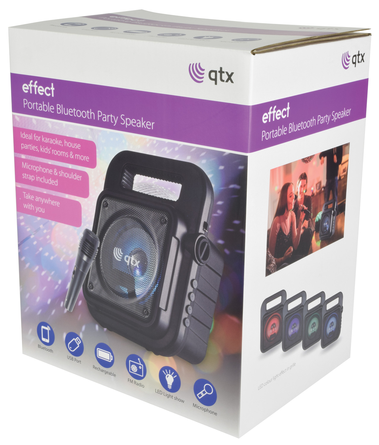 Qtx Effect Portable Bluetooth Party Speaker