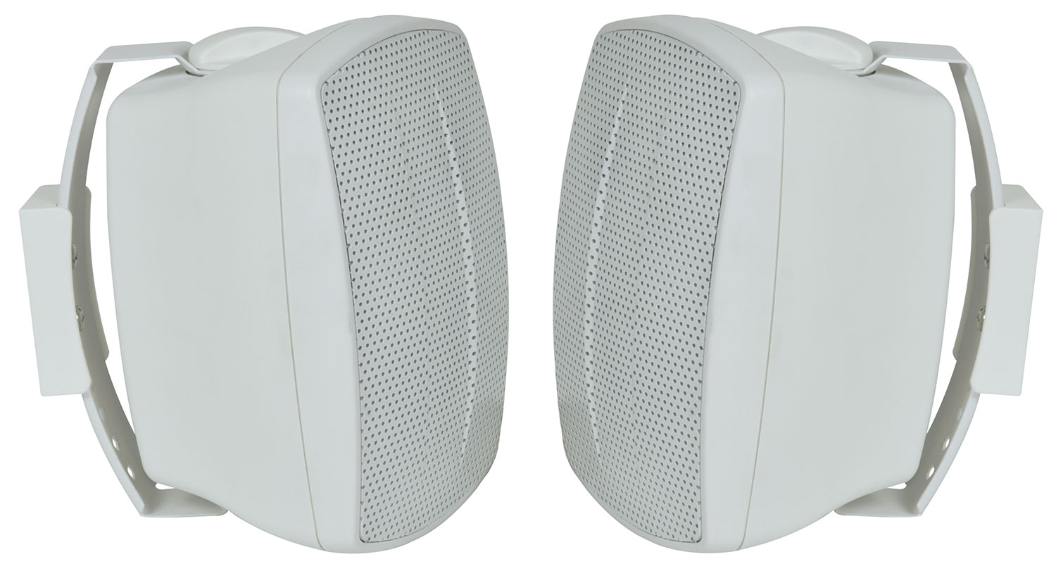 White 8 Ohm Wall Mount Speaker For Music Or Surround Sound,pair