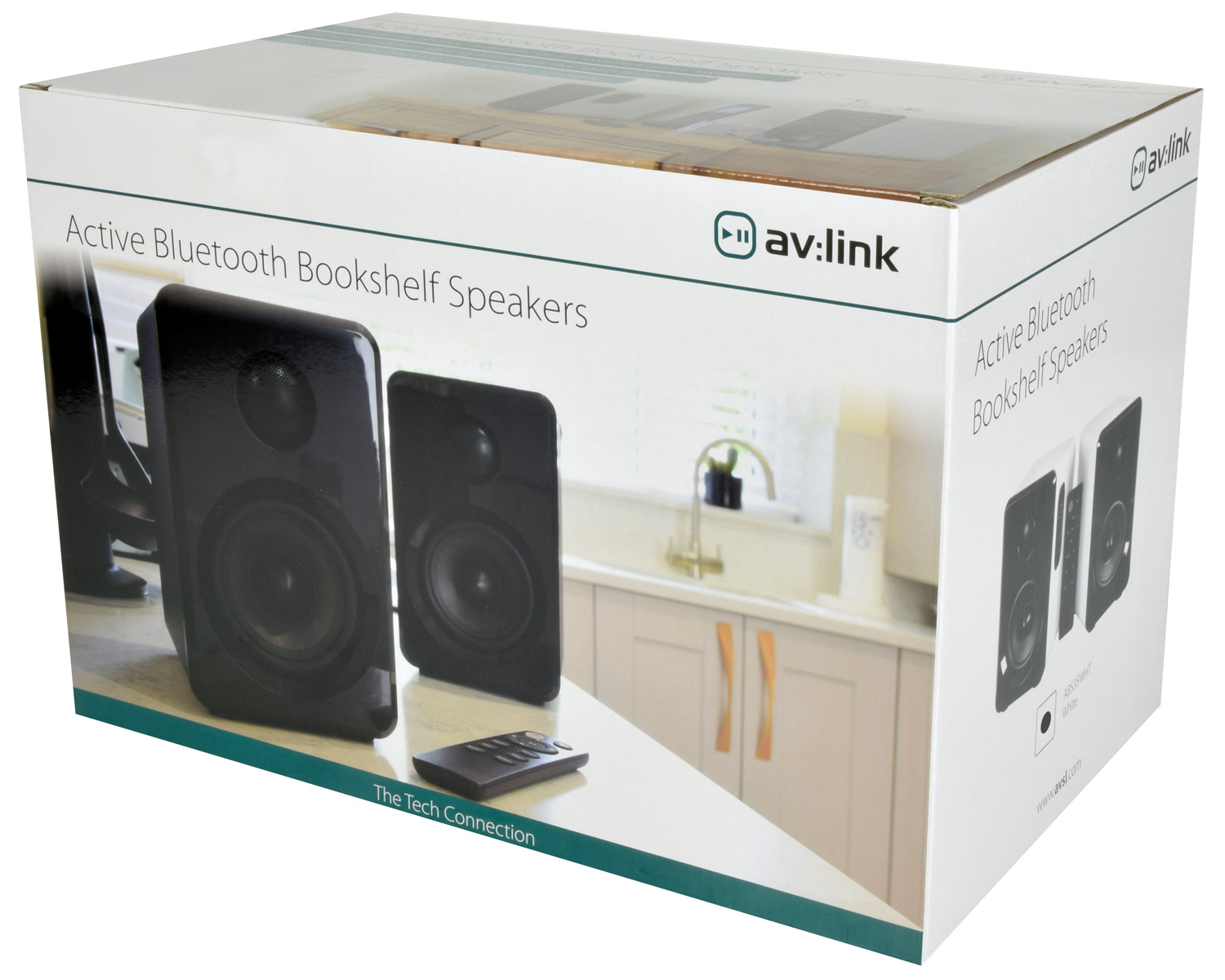 Avlink Abs35wht Active Bluetooth Bookshelf Speakers White