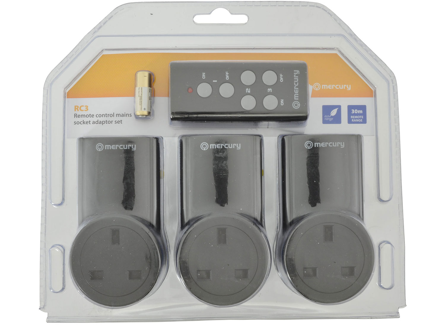 Remote Controlled Mains Sockets, Mercury Rc3
