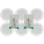 6x In-ceiling White Wall Speakers + Cables 100.031B