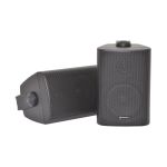 OUTDOOR STEREO SPEAKERS WEATHER RESISTANT PAIR WALL MOUNTED LOUDSPEAKERS NEW