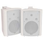 4x White Stereo 8in Wall Bookshelf Speakers and Cables, bc8-W 100.910uk B2