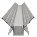 2m Aluminium LED Tape Light Profile Internal Corner Plaster-in