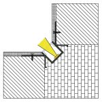 2m Aluminium LED Tape Light Profile Internal Corner Plaster-in