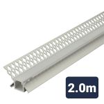 2m Aluminium LED Tape Light Profile Internal Corner Plaster-in