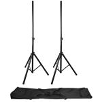 Speaker Stand Kit Pair inc Carry Case DJ Disco PA Speaker Stand Tripod