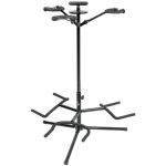 Triple Guitar Stand with Neck Support - 3 Way Foldable Multi Guitar Stand