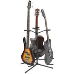 Triple Guitar Stand with Neck Support - 3 Way Foldable Multi Guitar Stand