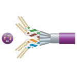 Mercury Cat6a S/ftp Lszh Network Cable 305m Lilac