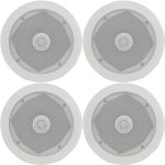 4x Ceiling Wall Surround Sound Speakers 80w 5.25in 952.528 B