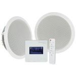 Bluetooth In-Ceiling Speaker Kit In Wall Amplifier USB FM for Home Kitchen Room
