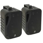 Outdoor Stereo Speakers Weather Resistant Pair Wall Mounted Loudspeakers 5.25inch