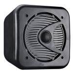 Black 5" ABS Bookshelf Cube Speakers 80W HiFi Surround Sound Home Cinema pair
