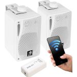 Bluetooth Wall Speakers and Bluetooth Amplifier System Indoor Outdoor 3" White