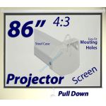 Projector Screen 4:3 -Wall/Ceiling Mount- Home Movie Cinema 86"