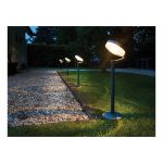 Luxform Lighting Montana Solar Post Light in Black