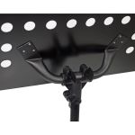 NJS Black Perforated Sheet Music Stand with Height  Angle Adjustment