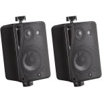 Outdoor Stereo Speakers Weather Resistant Pair Wall Mounted Loudspeakers