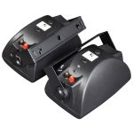 PAIR 60W Active Wall Mount Speakers BLACK, BLUETOOTH  and AUX Inputs P602YBA