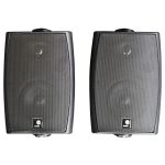 PAIR 60W Active Wall Mount Speakers BLACK, BLUETOOTH  and AUX Inputs P602YBA