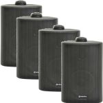 4x Adastra 3.5in Outdoor Install Black IP54 Weatherproof Speakers