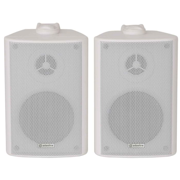 Music Package 4x White Wall Speakers, Bluetooth Amplifier,Cable