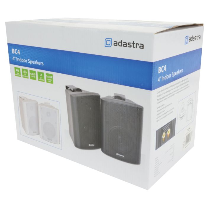 Adastra Bc4-w, 4inch Stereo Speakers, White, Pair