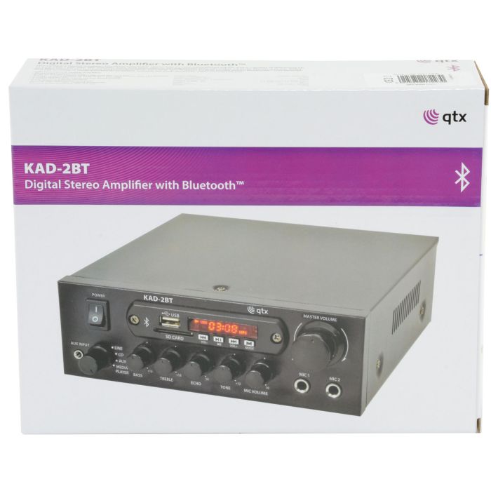 Qtx Kad-2bt Digital Stereo Amplifier With Bluetooth