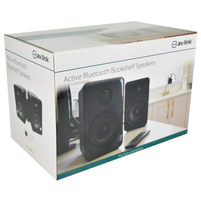 Avlink Abs35blk Active Bluetooth Bookshelf Speakers Black