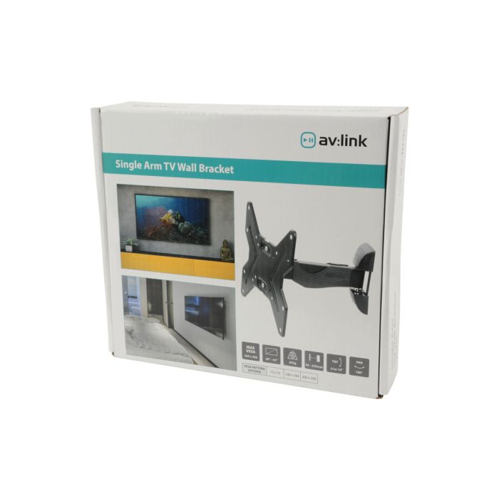 Avlink Ins201 Full Motion Single Arm Tv Wall Bracket