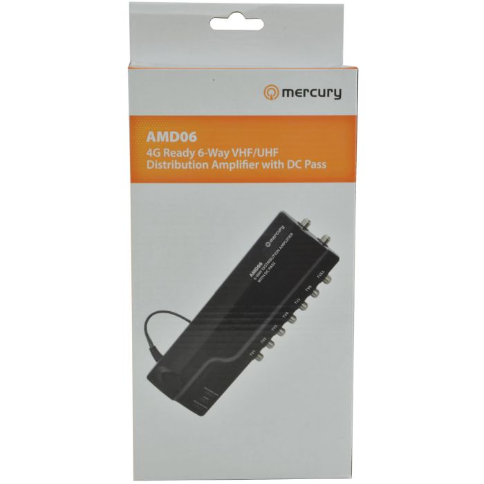 Mercury Amd06 6 Way Vhf/uhf Distribution Amplifier