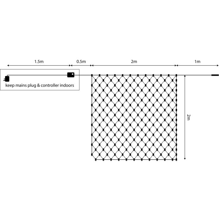 Lyyt Nl240-cwc 240 Led Net Light Cw W/control