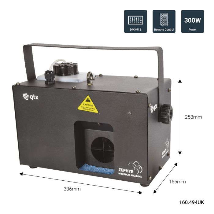 Qtx Zephyr-300 Zephyr Mini Haze Machine 300w