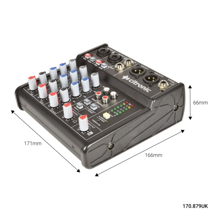 Citronic U-pad Compact Mixer With Usb Audio Interface
