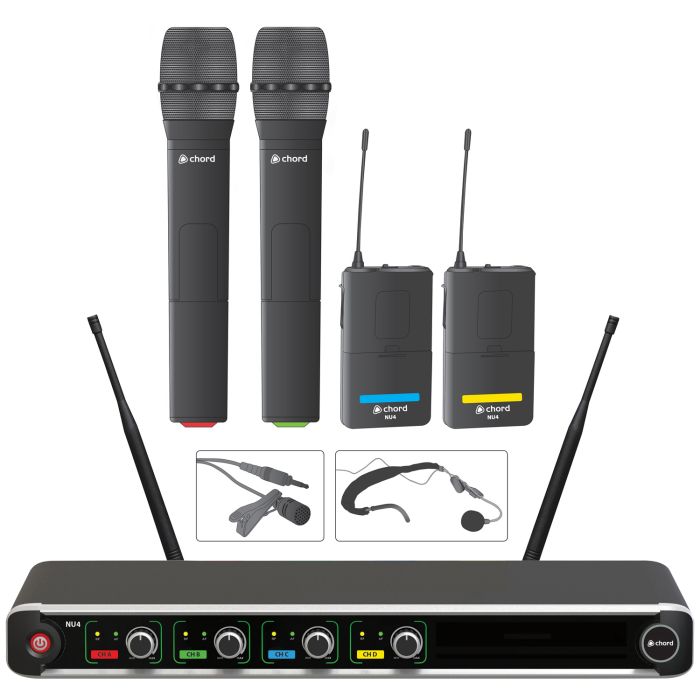 Chord Nu4-c Quad Wireless Radio Microphone