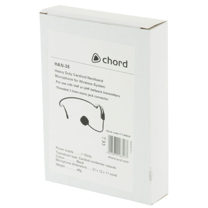Chord Han-35 Heavy Duty Cardioid Neckband Microphone