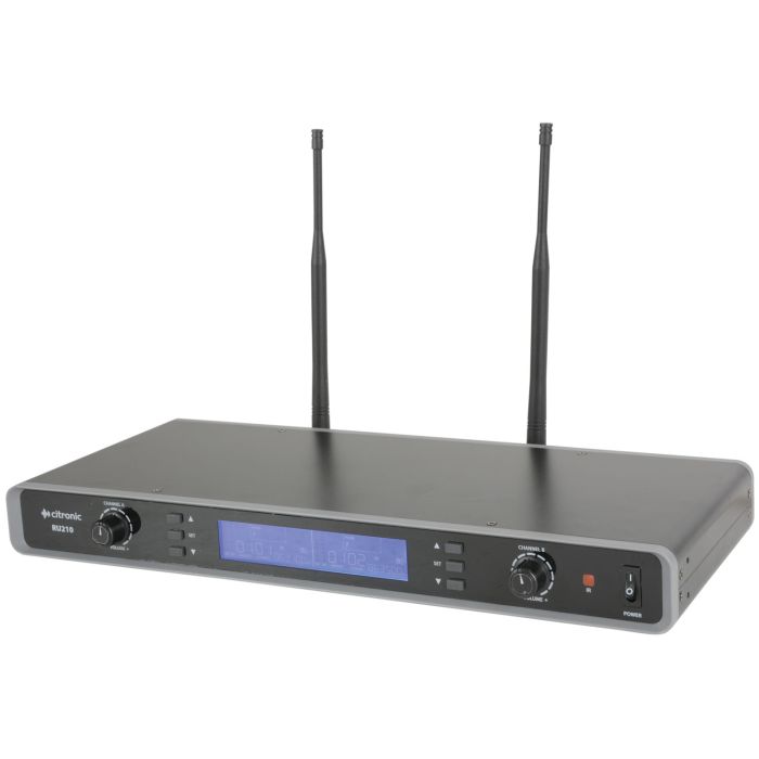 Citronic RU210H Dual UHF Wireless Neckband and Lavalier Microphone System