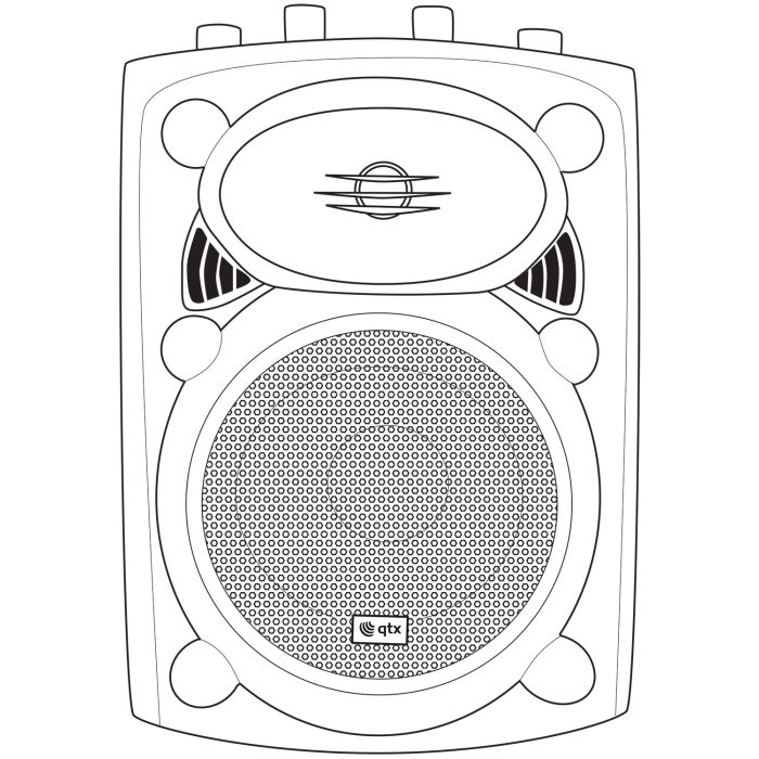 Qtx Qr8k Active Moulded Speaker Cabinet - 80wmax