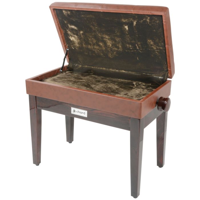 Chord Pb660hs-br Piano Bench With Storage - Brown