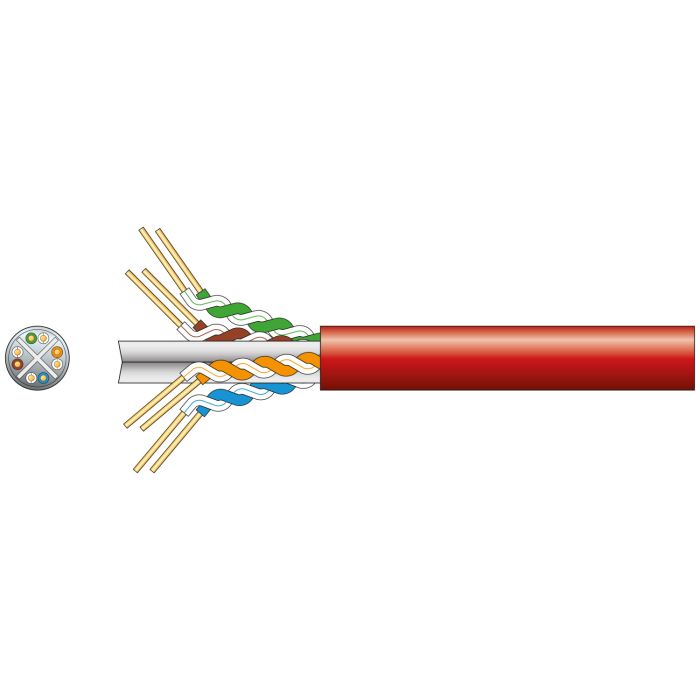 Mercury Cat6 U/utp Network Cable 305m Red