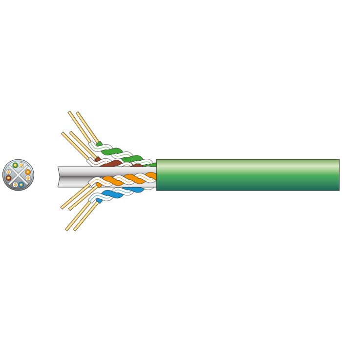 Mercury Cat6 U/utp Network Cable 305m Green