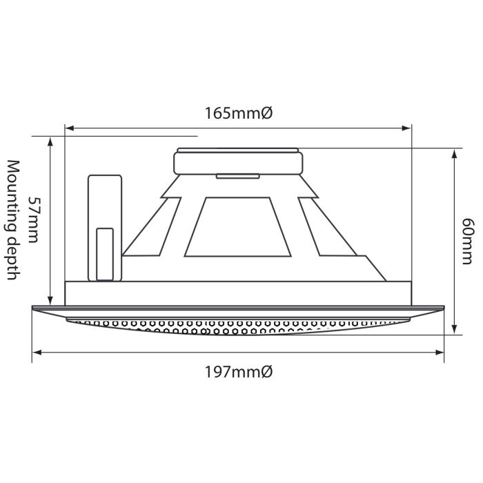 Adastra Ec56v, Metal Quick Fit 100v Ceiling Speaker, 5.25in 6w, 952.168UK
