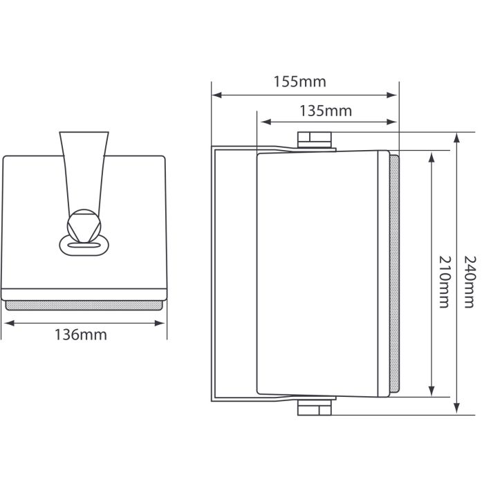 Adastra B30v-w 100v Line Speakers 4" 30w White Pair