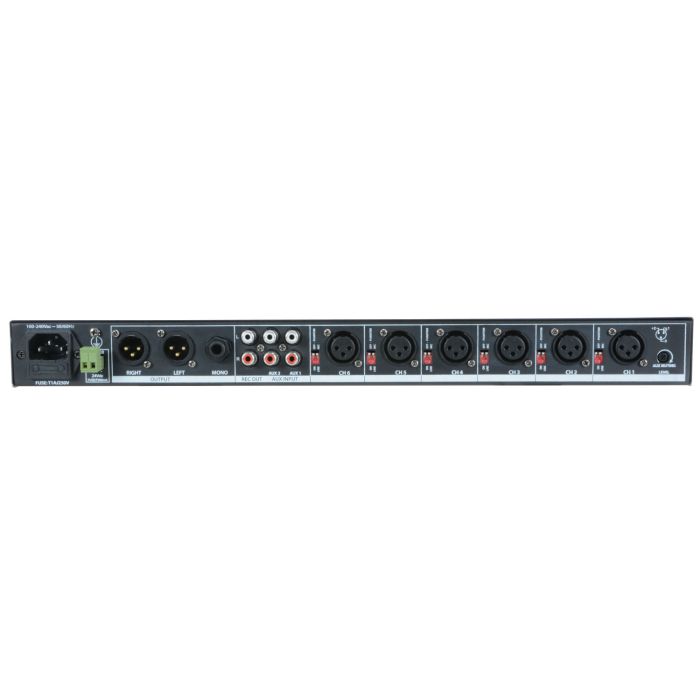 Adastra Ml622 6 XLR Mic, 2 Aux 1u Rack Mixer