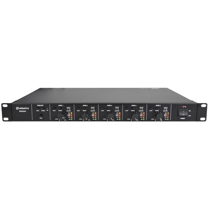 Multi-channel 100v Slave Amplifier 5 X 60w Adastra Rms605
