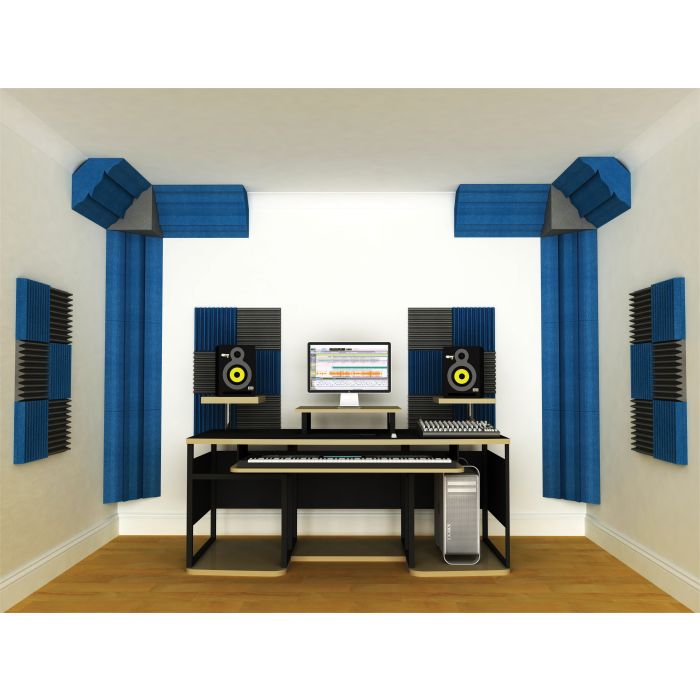 30 X 30 X 60cm Corner Acoustic Trap (Pack of 2) Electric Blue
