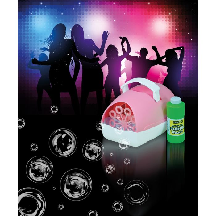 Bubble Machine Battery Mains Operated Pink For DJ Party Wedding Kids