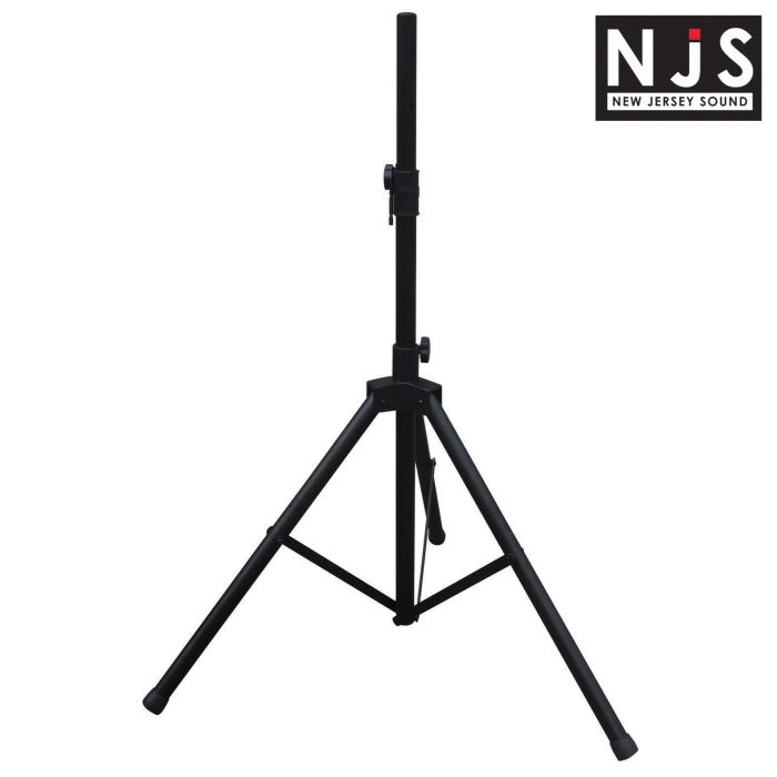 NJS Speaker Stand Adjustable Black Aluminum 35mm Pole 20Kg Load